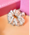 Elastice de Păr Handmade – Alb cu Buline